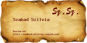 Szabad Szilvia névjegykártya