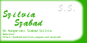 szilvia szabad business card